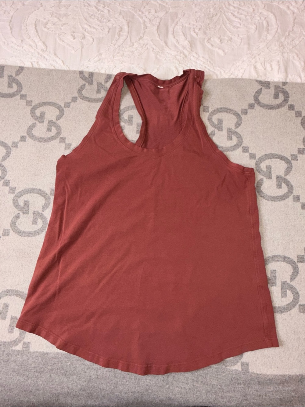 Lululemon Racerback Tank Top in Rust